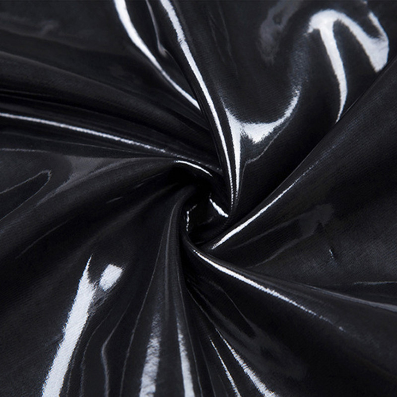 Σέξι γυναικεία μονόχρωμη φόρμα με βαθύ V λαιμόκοψη, αμάνικη φόρμα από συνθετικό δέρμα, κατάλληλη για Shopping Dating Party Club Bar