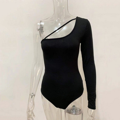 Νέο 2020 Streetwear Sexy Bodycon φορμάκι One Shoulder Λευκό κόκκινο μαύρο καλοκαιρινό κορμάκι Velvet Nightclub Women Trajes De Mujer