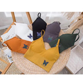 Ženska majica bez rukava Bešavno donje rublje Kratka majica Ženske kratke majice s U leđima Ženske seksi svilene naramenice bez rukava.