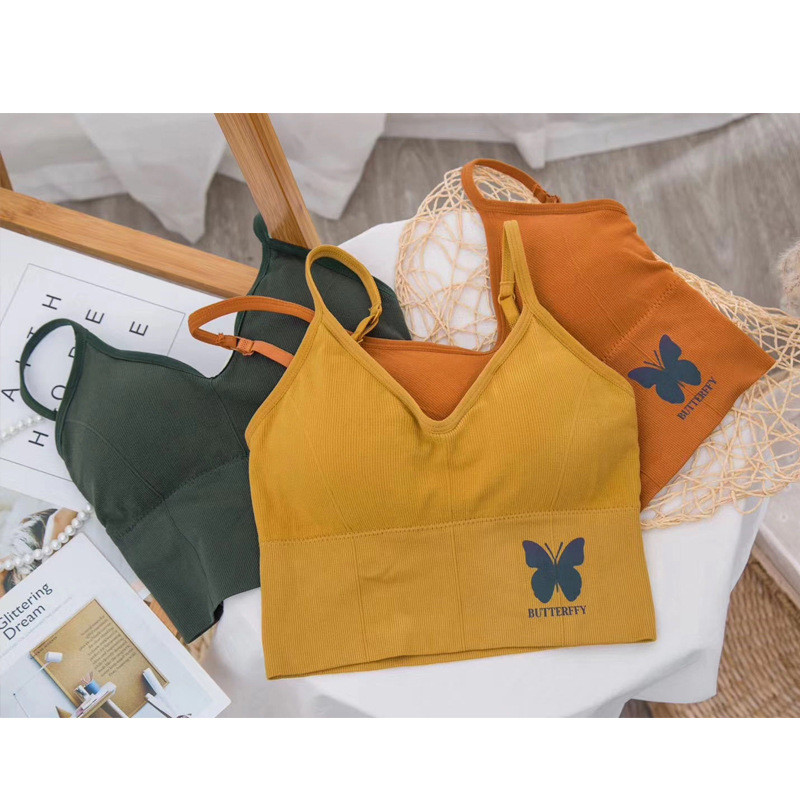 Ženska majica bez rukava Bešavno donje rublje Kratka majica Ženske kratke majice s U leđima Ženske seksi svilene naramenice bez rukava.