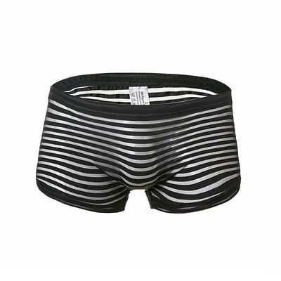CLEVER-MENMODE Boxers Mesh Διαφανή ριγέ Εσώρουχα Ανδρικά Σέξι Διαφανή Σώβρακα Μπόξερ Σορτς Εσώρουχα See Through