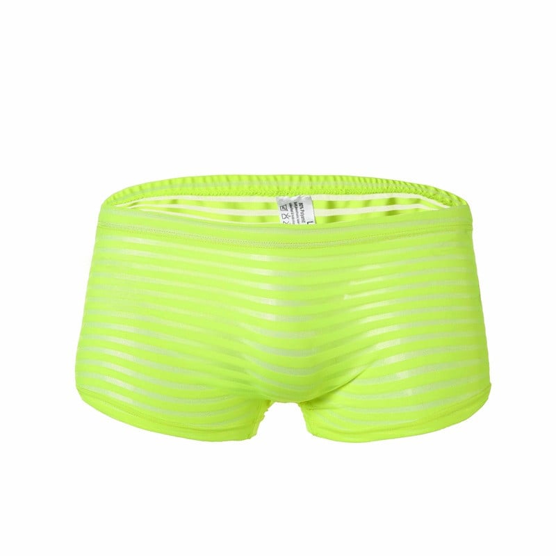 CLEVER-MENMODE Boxers Mesh Διαφανή ριγέ Εσώρουχα Ανδρικά Σέξι Διαφανή Σώβρακα Μπόξερ Σορτς Εσώρουχα See Through