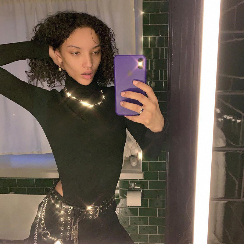 Body de iarnă cu mâneci lungi, negru, solid, toamnă 2019, portocaliu, cu gât roșu, body body de bază, pentru femei, salopetă scurtă