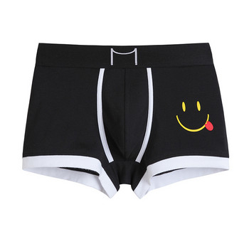 EXILIENS Smiley Cotton Boxer Men Underwear Cueca Bermuda Masculina Ropa Interior Hombre Мъжки боксерки Man Calzoncillos Homme M-3XL