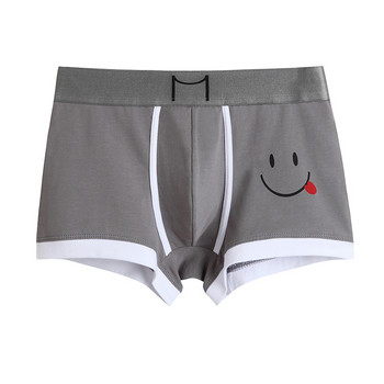 EXILIENS Smiley Cotton Boxer Men Underwear Cueca Bermuda Masculina Ropa Interior Hombre Мъжки боксерки Man Calzoncillos Homme M-3XL