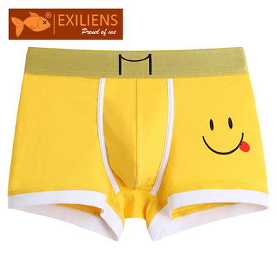 EXILIENS Smiley pamučne bokserice Muško donje rublje Cueca Bermuda Masculina Ropa Interior Hombre Muške bokserice Man Calzoncillos Homme M-3XL