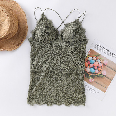 Bralette cu scobire pentru femei, frumusețe solidă, lenjerie de corp din dantelă din spate, vestă sexy pentru femei, sutien fără fir, fără sudură, lenjerie transparentă