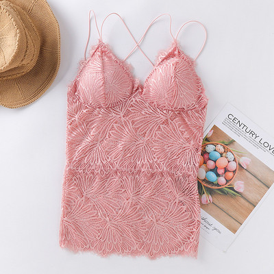 Bralette cu scobire pentru femei, frumusețe solidă, lenjerie de corp din dantelă din spate, vestă sexy pentru femei, sutien fără fir, fără sudură, lenjerie transparentă