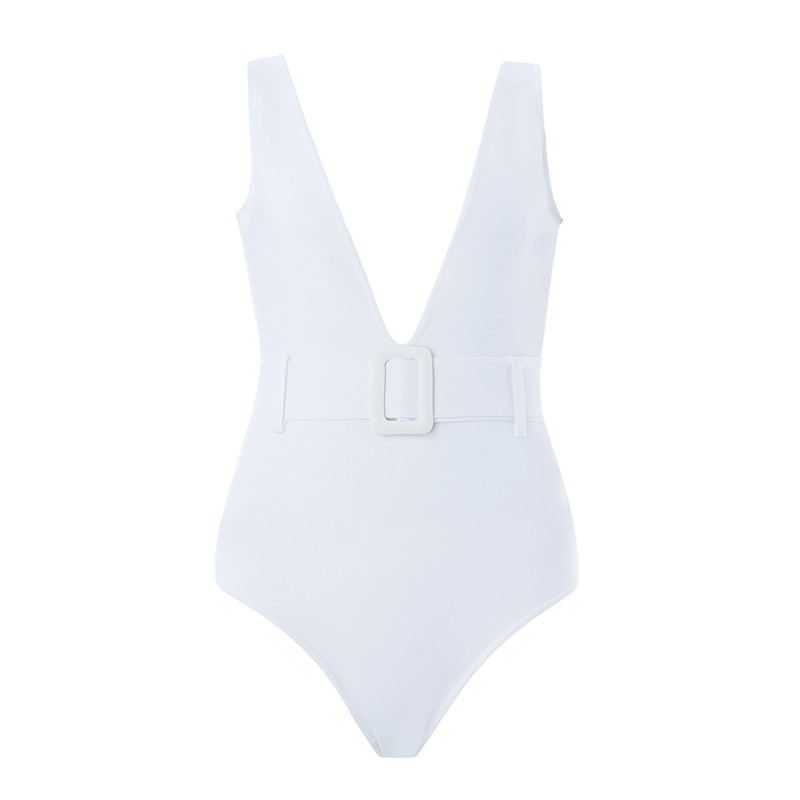 Alb Negru Nou Sosire Tanc Decolteu în V Fără spate Body pentru femei celebritate Bikini de plajă Body de vară