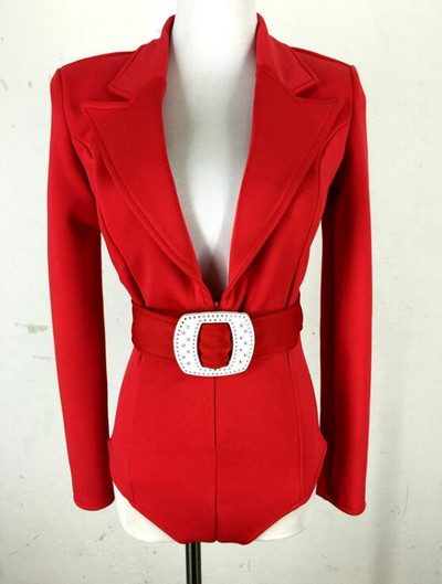 Body sexy cu mânecă lungă, cu decolteu în V, în 4 culori, pentru femei, pentru dans, jazz, rock, costum pentru scenă, pentru club de noapte, cântăreț DJ, performanță, costum de dans