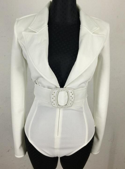 Body sexy cu mânecă lungă, cu decolteu în V, în 4 culori, pentru femei, pentru dans, jazz, rock, costum pentru scenă, pentru club de noapte, cântăreț DJ, performanță, costum de dans