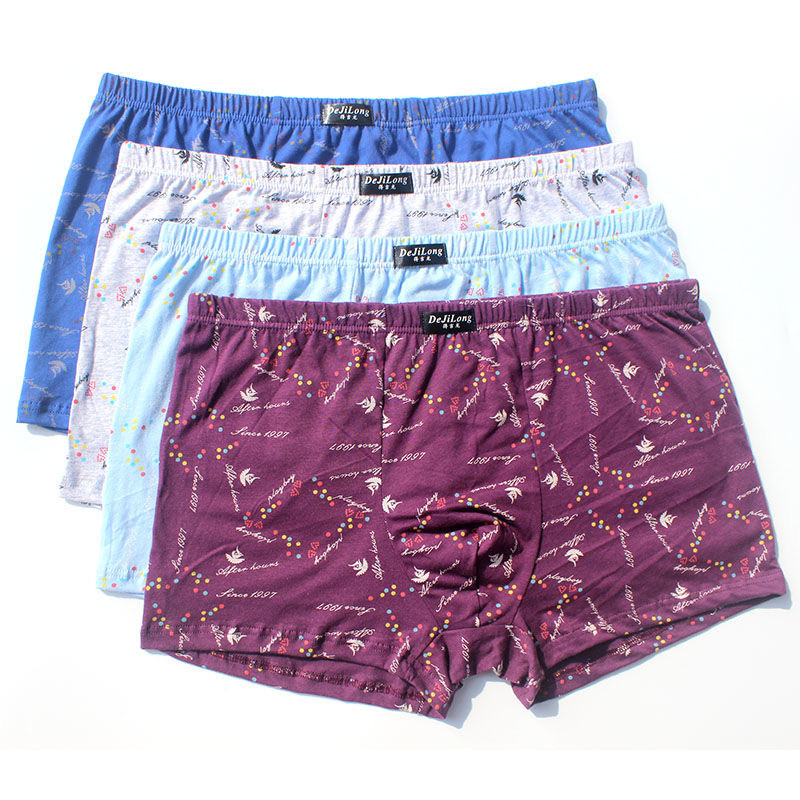 6 τεμ./Παρτίδα 100% βαμβάκι Loose Boxers Τέσσερα σορτς σώβρακα Ανδρικά μποξεράκια Σορτς αναπνεύσιμα εσώρουχα Εκτύπωση άνετο βαμβάκι