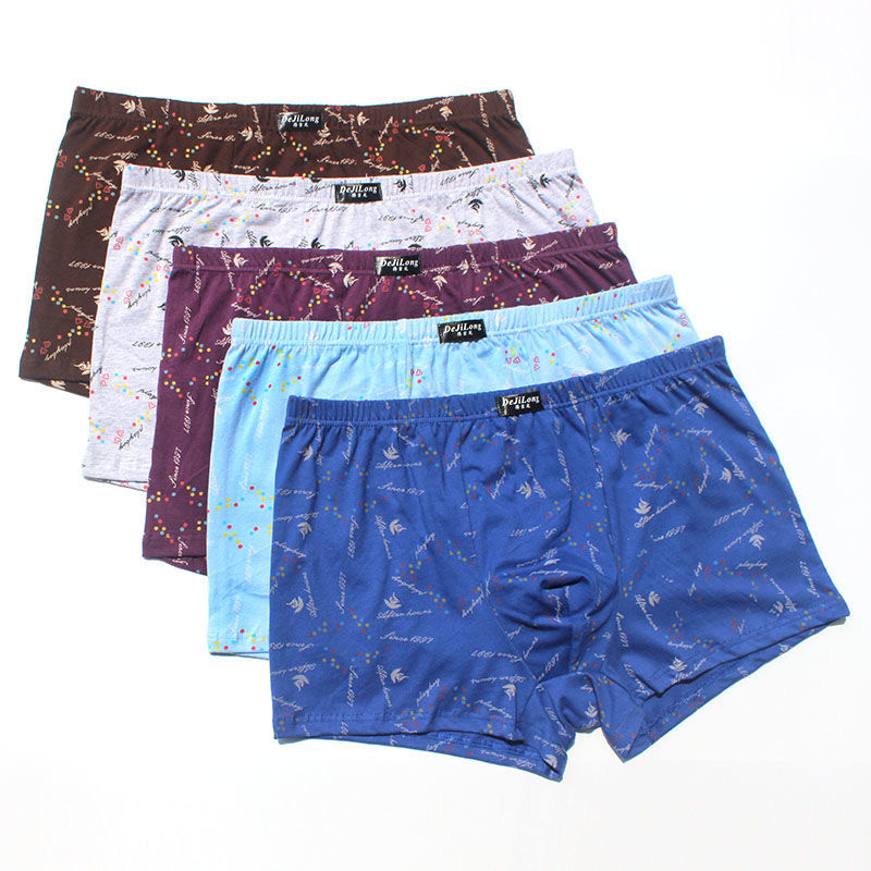 6 τεμ./Παρτίδα 100% βαμβάκι Loose Boxers Τέσσερα σορτς σώβρακα Ανδρικά μποξεράκια Σορτς αναπνεύσιμα εσώρουχα Εκτύπωση άνετο βαμβάκι