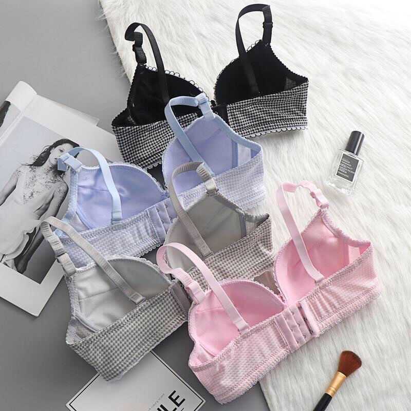 Bralette în stil francez Sutiene cu ridicata pentru femei Sutien subțire fără fir Push Up Lenjerie confortabilă fără spate Bralette Lenjerie sexy