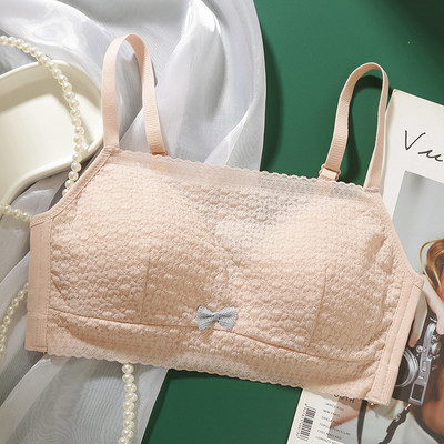 Χωρίς ατσάλινο δαχτυλίδι Γλυκό σουτιέν κοριτσιού Μαθητικό μικρό σουτιέν στήθους Αναπνεύσιμο μαλακό εσώρουχο Λεπτό φλιτζάνι Συλλέξτε άνετο σωλήνα επάνω Απορρόφηση ιδρώτα