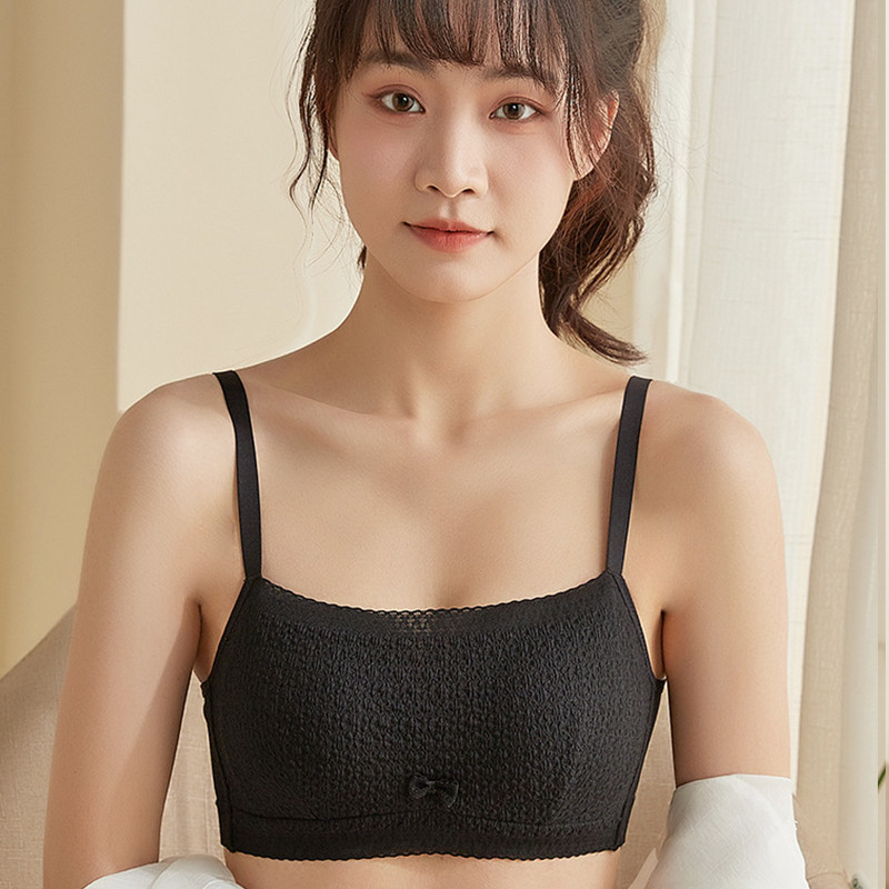 Χωρίς ατσάλινο δαχτυλίδι Γλυκό σουτιέν κοριτσιού Μαθητικό μικρό σουτιέν στήθους Αναπνεύσιμο μαλακό εσώρουχο Λεπτό φλιτζάνι Συλλέξτε άνετο σωλήνα επάνω Απορρόφηση ιδρώτα