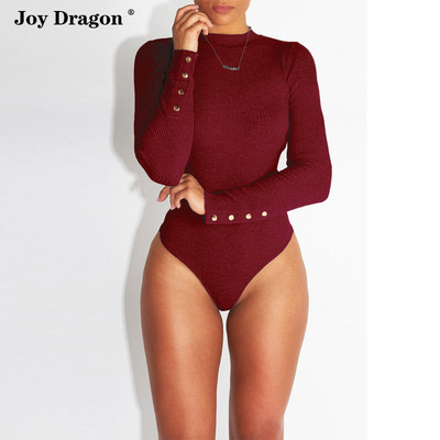 Salopetă Bodycon pentru femei Roupas Feminina Combinaison Pantalon Femme Kombinezon Damski Body One Piece Sexy cu mânecă lungă