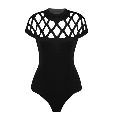 Prozračni sportski kombinezon Izdubljeni jednodijelni ženski bez rukava s gumbom za prepone Fitness vježbanje Aktivni bodi Odjeća za teretanu