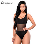 Body super sexy fără spate pentru femei, negru, cu decolteu în V adânc, fără mâneci, îmbrăcăminte de plajă de vară, salopete, salopete