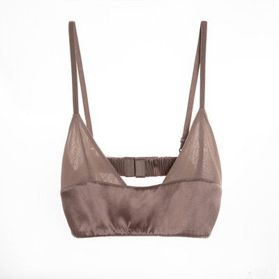 Sutien pentru femei, 90% mătase reală, 10% spandax, fără pereți de zi cu zi, Sutien fără fir confortabil Bralette TG126