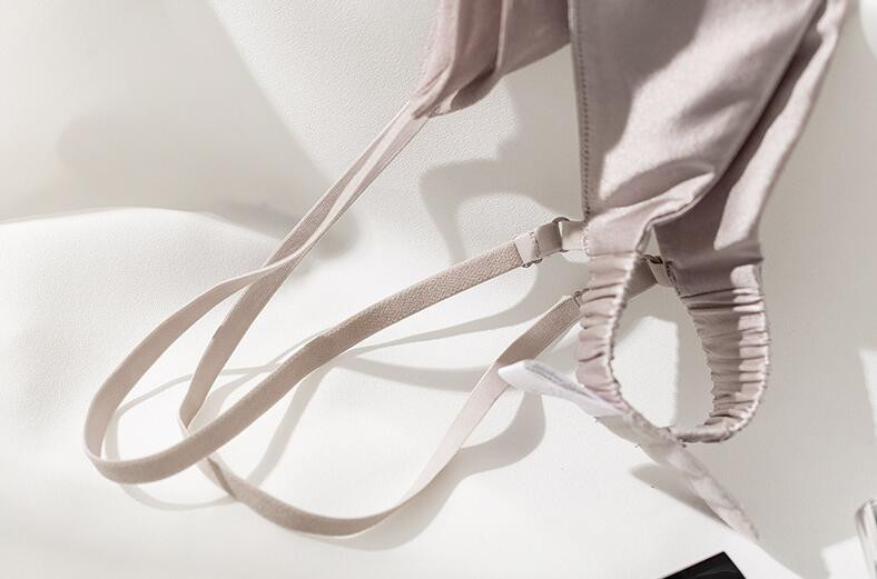 Sutien pentru femei, 90% mătase reală, 10% spandax, fără pereți de zi cu zi, Sutien fără fir confortabil Bralette TG126