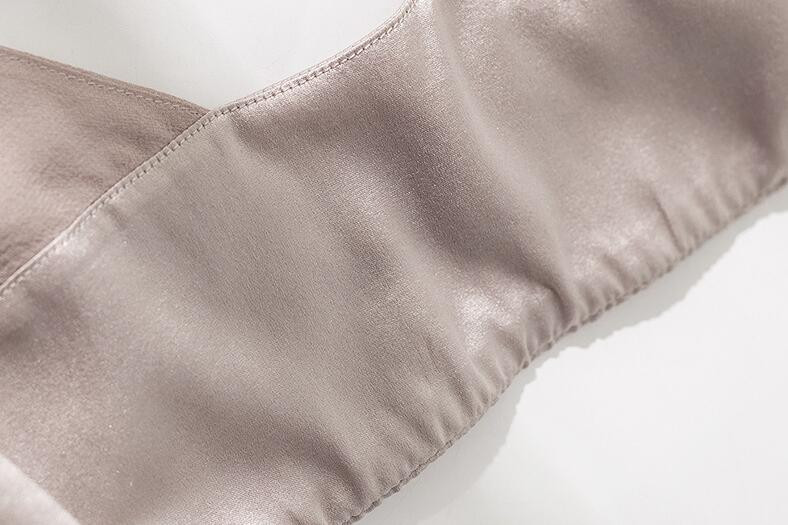 Sutien pentru femei, 90% mătase reală, 10% spandax, fără pereți de zi cu zi, Sutien fără fir confortabil Bralette TG126