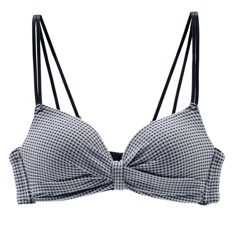 Γυναικεία εσώρουχα μικρού στήθους Sexy Gather Ασύρματο Push Up σουτιέν CuteLadies Brassiere καρό σουτιέν με πλάτη ροζ εσώρουχα για γυναίκες