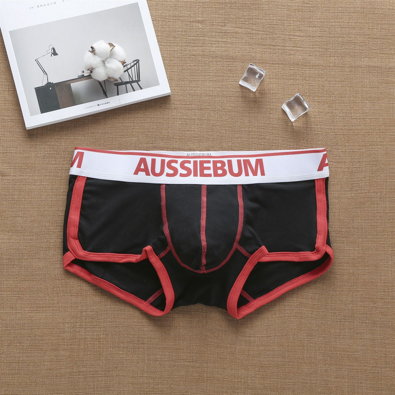 Dropshipping Lenjerie de corp pentru bărbați, din bumbac, la modă, pantaloni cu unghi plat, cu talie joasă, lenjerie de corp pentru tineret, chiloți boxer pentru bărbați