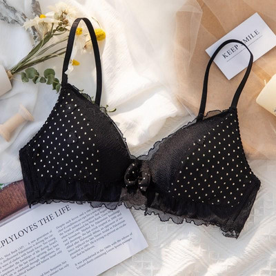 Culoare albastru deschis Sutien Push Up Confortabil, fără fir, fără sudură, fără inel de oțel, lenjerie pentru femei, curea de umăr nedetașabilă Sutiene noi