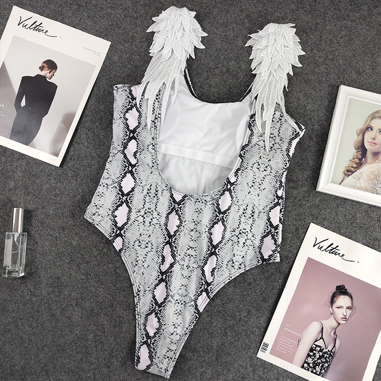 Costume de baie cu imprimeu de leopard de vară 2019 Costume de baie căptușite cu push-up, sexy, fără spate, pentru femei