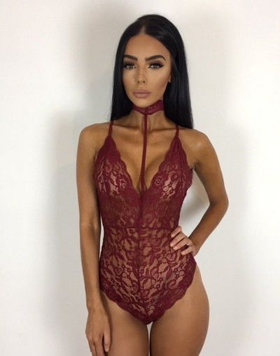 Body de damă Sexy Skinny Lace Body solide în formă de Body din dantelă Livrare gratuită