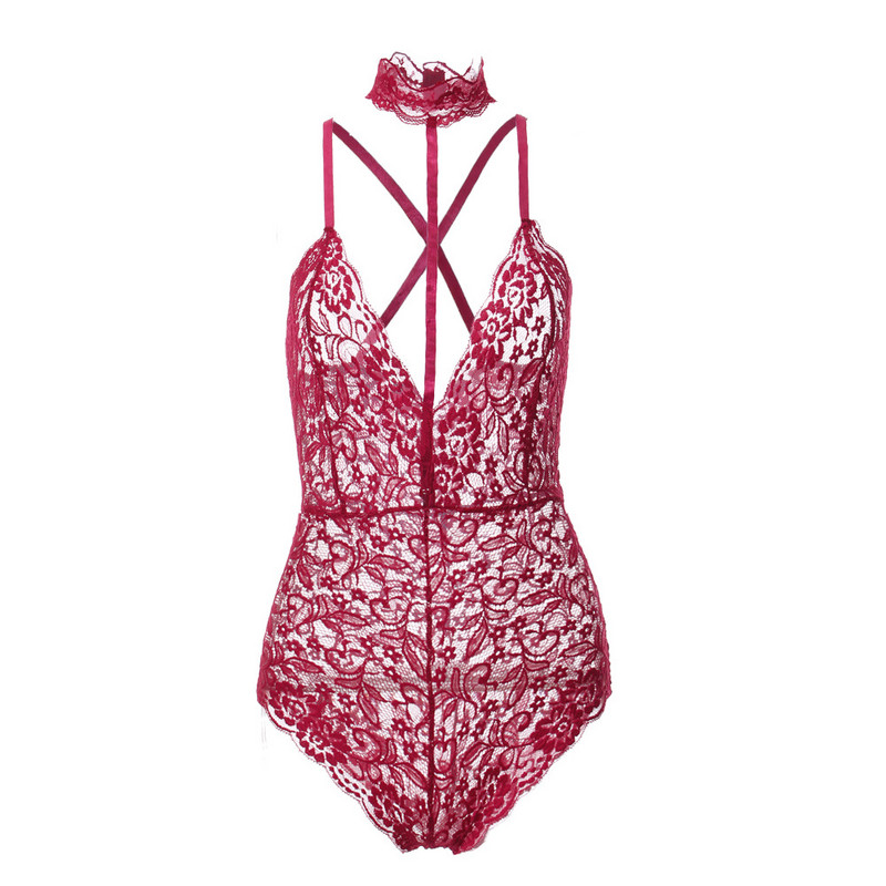 Body de damă Sexy Skinny Lace Body solide în formă de Body din dantelă Livrare gratuită