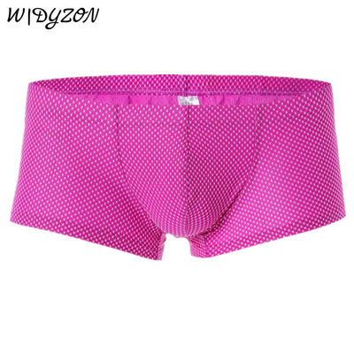 Seksualus apatinis trikotažas Vyriški minkšti bokseriai Homme prekės ženklo apatinės kelnaitės Vyriškos kelnaitės, kvėpuojantys šortai U išgaubtas maišelis vyrams