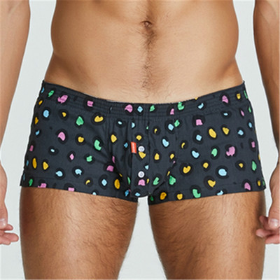 Sexi Ανδρικά Εσώρουχα & Πυζά Βαμβακερά κοντό cortos hombres Ανδρική πιτζάμα σορτς αθλητική φόρμα καρό U τσάντα Casual Trunks Σορτς πιτζάμα