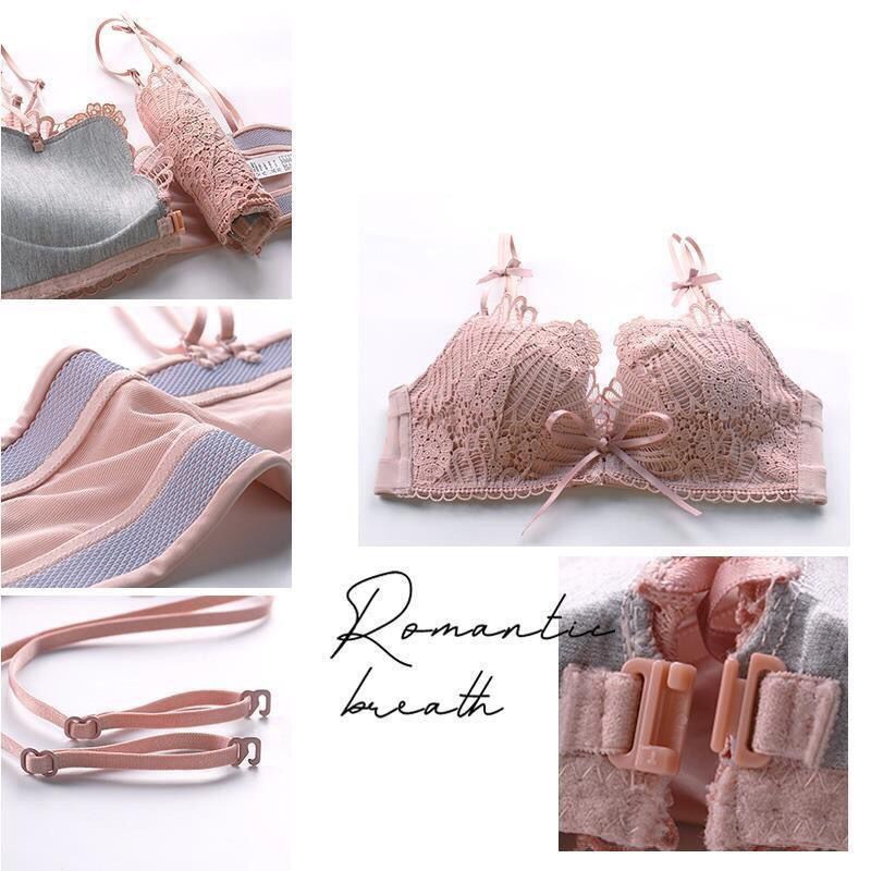 Sutien din dantelă pentru femei sexy, cu închidere frontală, sutien push-up fără fir, lenjerie pentru femei, sutien floral fără sudură, sutien intime pentru femei