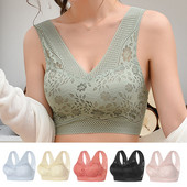 Καλοκαιρινό Γυναικείες Σέξι Όμορφη Πίσω Αναπνεύσιμο Λεπτό Σουτιέν χωρίς ραφή Δαντελένιο Αθλητικό Σουτιέν Χωρίς σύρμα Push Up Εσώρουχα