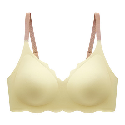 Jednodijelno bešavno želatinasto donje rublje u kontrastnoj boji žensko sportsko žensko malo prsa skupljeno tanko grudnjak za spavanje bez čeličnog prstena