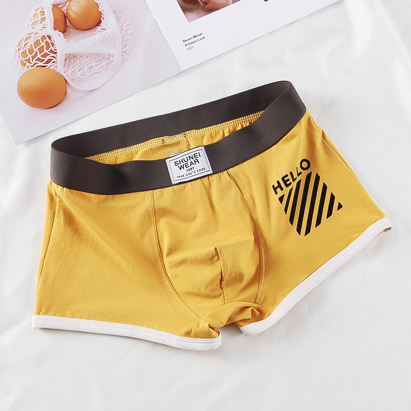 Boxer cu imprimeu din bumbac marca EXILIENS Lenjerie de corp pentru bărbați Ropa Interior Hombre Boxeri pentru bărbați Cuecas Masculinas Bărbați Calzoncillos M-3XL