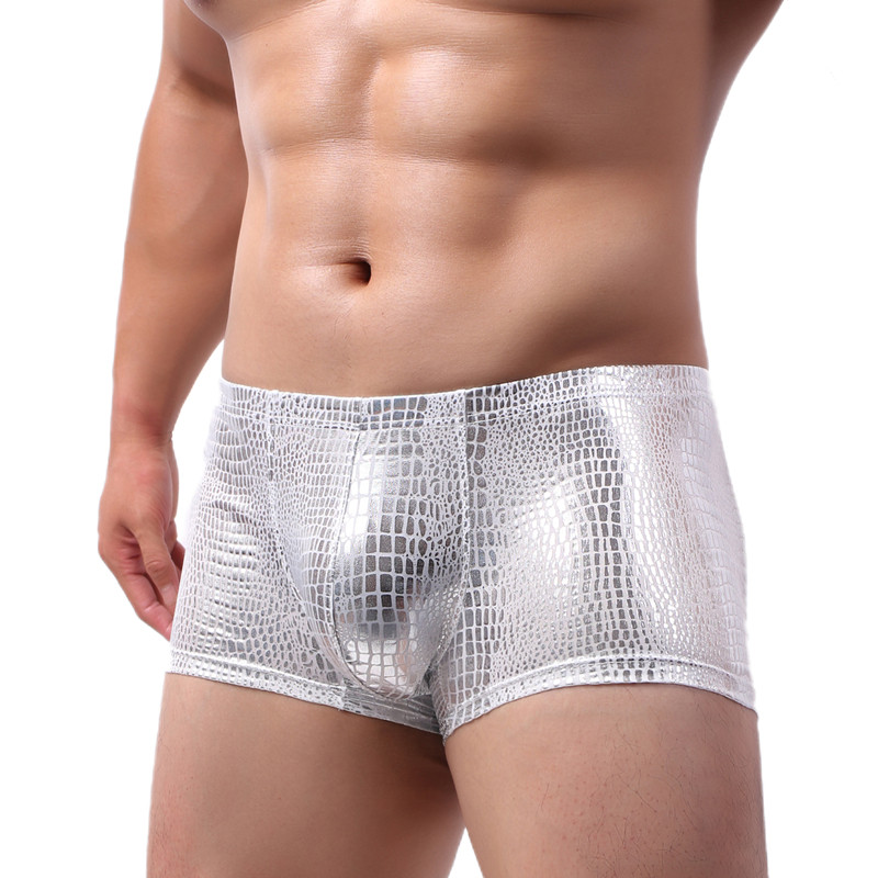 Seksikad Bokserpüksid Aluspüksid Meeste Krokodillimustriga Bokserid Aluspesu U kott Meeste Aluspüksid Madala vöökohaga Hombre Bokserpüksid Tantsurõivad
