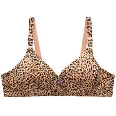 Bešavni grudnjaci za žene Push Up grudnjak Bežični grudnjak BC Cup Donje rublje Seksi grudnjak s leopard printom Top Intimno udobno donje rublje