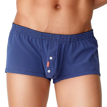 SEOBEAN Карирани боксерки Мъжко бельо Боксерки Дишащи мъжки гащи Home Lounge Arrow Panties Shorts Men Sleep Bottos