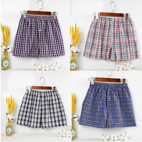 Κλασικό καρό ανδρικό μπόξερ σορτς Ανδρικά εσώρουχα μπαούλα Βαμβακερά Cuecas Εσώρουχα μπόξερ για άντρες Woven Homme Arrow εσώρουχα 4 πακέτα