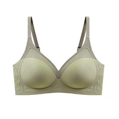 Ρίγα Χρώμα Αντίθεση Απαλή Υποστήριξη Γυναικεία Εσώρουχα Ημι-σταθερό Cup Pad Χωρίς Ατσάλινο Δαχτυλίδι Ρυθμιζόμενα λουράκια Gathered Γυναικείο σουτιέν