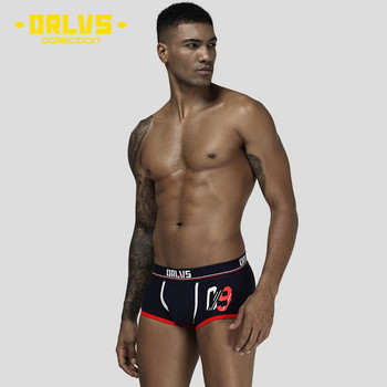 ORLVS Мъжко бельо Cotton Soft Men Boxer Sexy Panties Homme Boxers Panties Удобни мъжки гащи Cueca Man Boxer Shorts