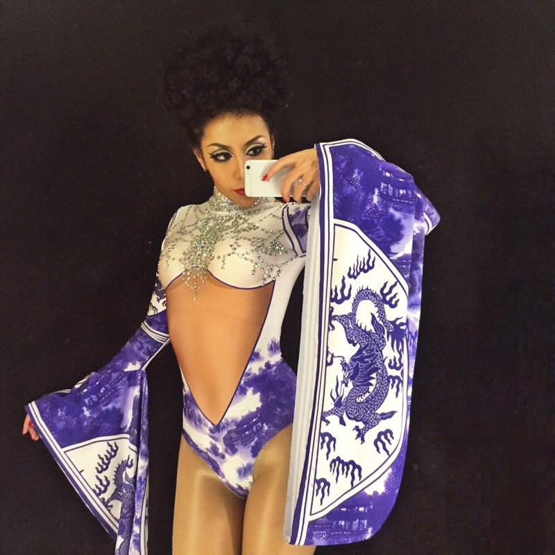 Body în stil chinezesc pentru scenă, petrecere în club de noapte, costum de sărbătorire, îmbrăcăminte pentru scenă, cântăreți DJ, dansator, ținută pentru femei