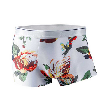 Големи размери Мъжко бельо Ice Silk Boxer Летни дишащи Ultra-Thin Smooth Ice Silk Boxer Personalized Tide Boxer Shorts