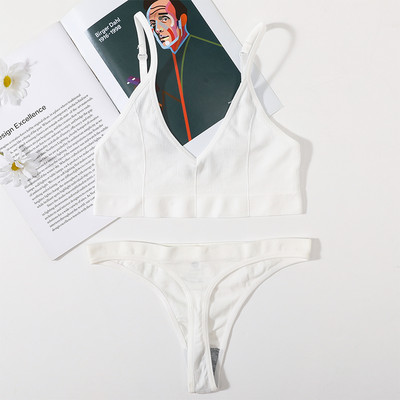 Set de sutien pentru femei Set de lenjerie sexy Sutien fără fir fără sudură Chiloți sexy cu talie joasă Sutien pentru femei Crop Tops Bralette Set de lenjerie intima