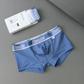 Mencino, la modă, lenjerie de corp pentru bărbați, sexy, cu talie joasă, pantaloni boxer confortabili respirabili, din bumbac pur, sport pentru tineret, cu patru colțuri