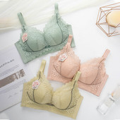 Sutien fără inel de oțel pentru femei Sweet Girl Top cu tub Sân mic din dantelă Wrap Piept Aduna lenjerie de corp Cupă subțire Sutien confortabil, respirabil