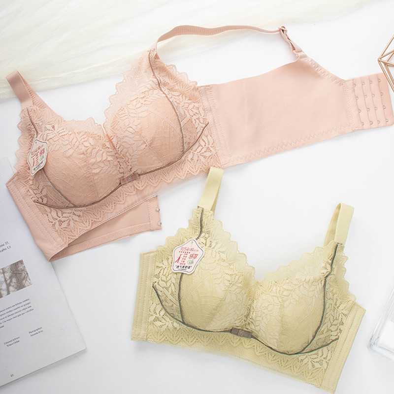 Sutien fără inel de oțel pentru femei Sweet Girl Top cu tub Sân mic din dantelă Wrap Piept Aduna lenjerie de corp Cupă subțire Sutien confortabil, respirabil